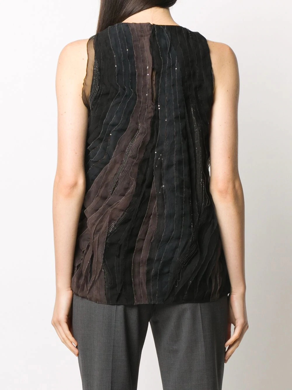 pleated silk top - 4