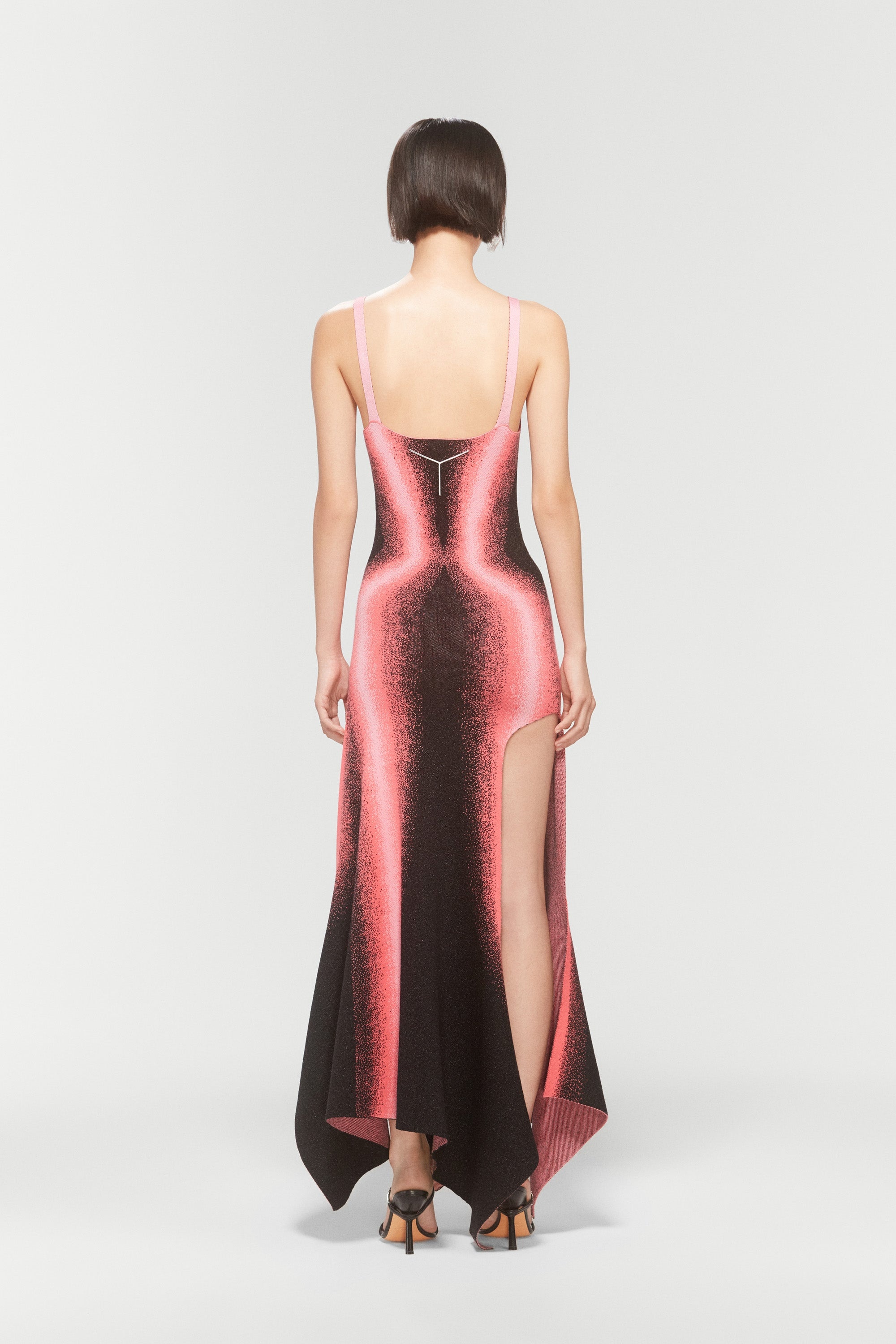 GRADIENT KNIT HIGH SLIT DRESS - 6