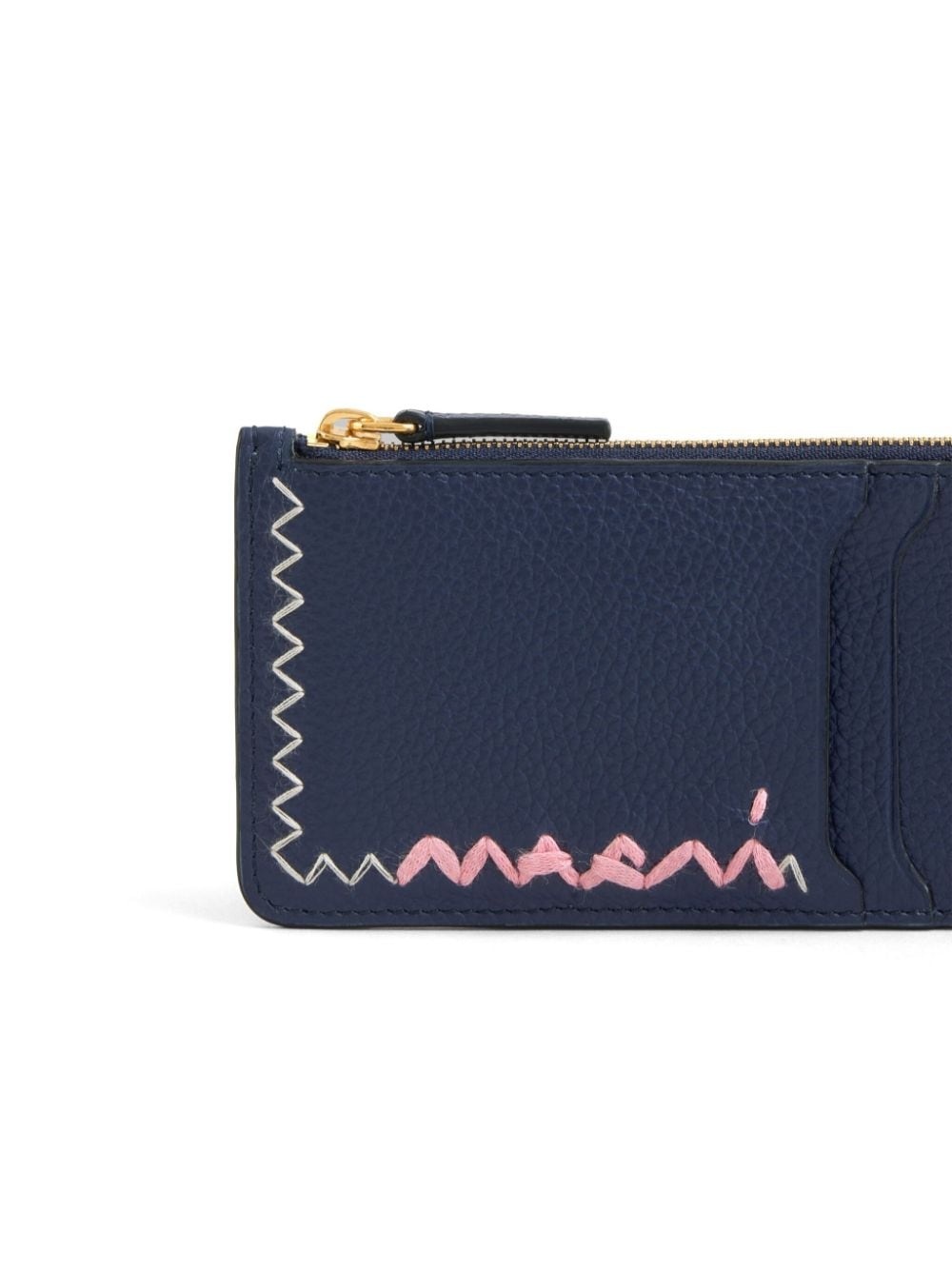 logo-embroidered wallet - 3
