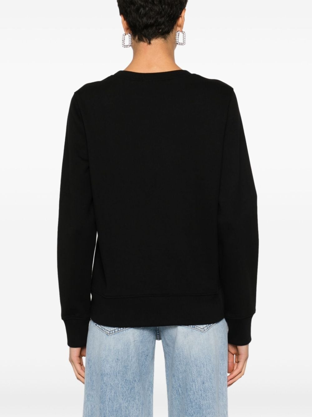 bead-embellished cotton sweatshirt - 4