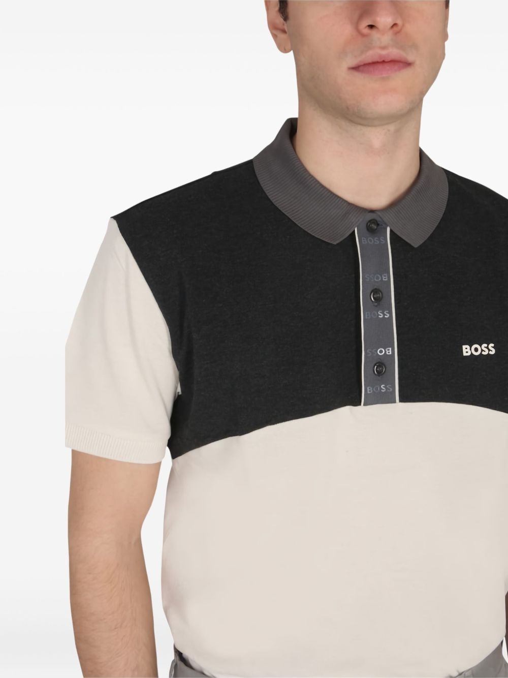 colour-block polo shirt - 4