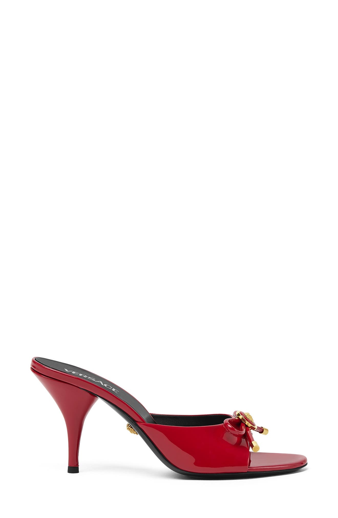 Versace Opera Bow Slide Sandal in 1Rb3V-Lipstick Red Gold at Nordstrom - 2