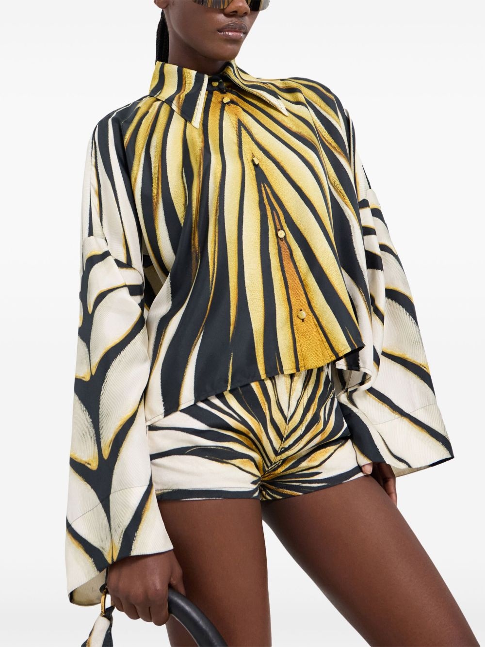 Ray of Gold print silk shirt - 5