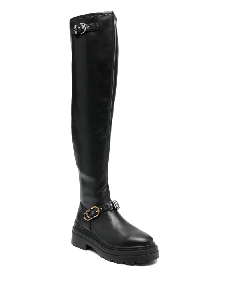 PINKO buckle-detail platform boots outlook