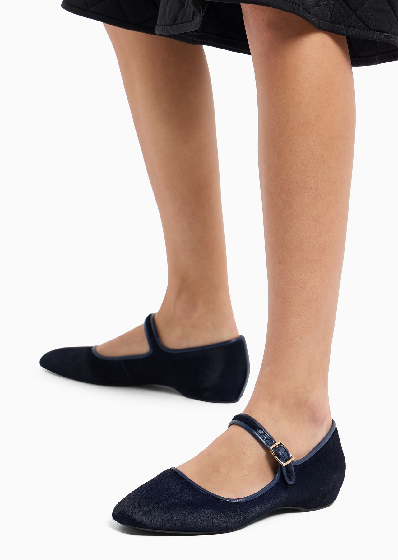 Ballerinas with nappa leather and ponyskin-effect strap - 7