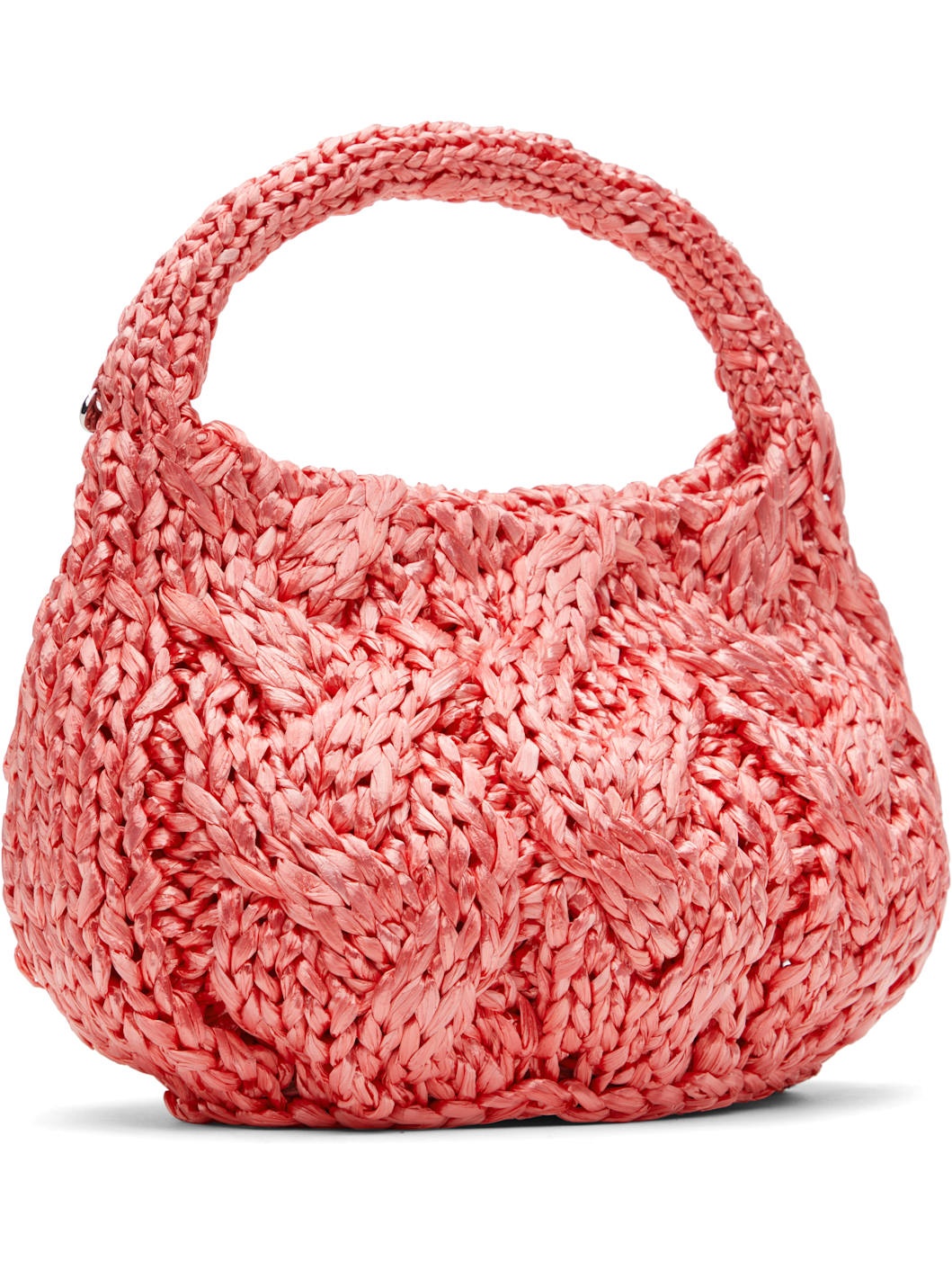 Pink Small Cable Knit Bag - 2