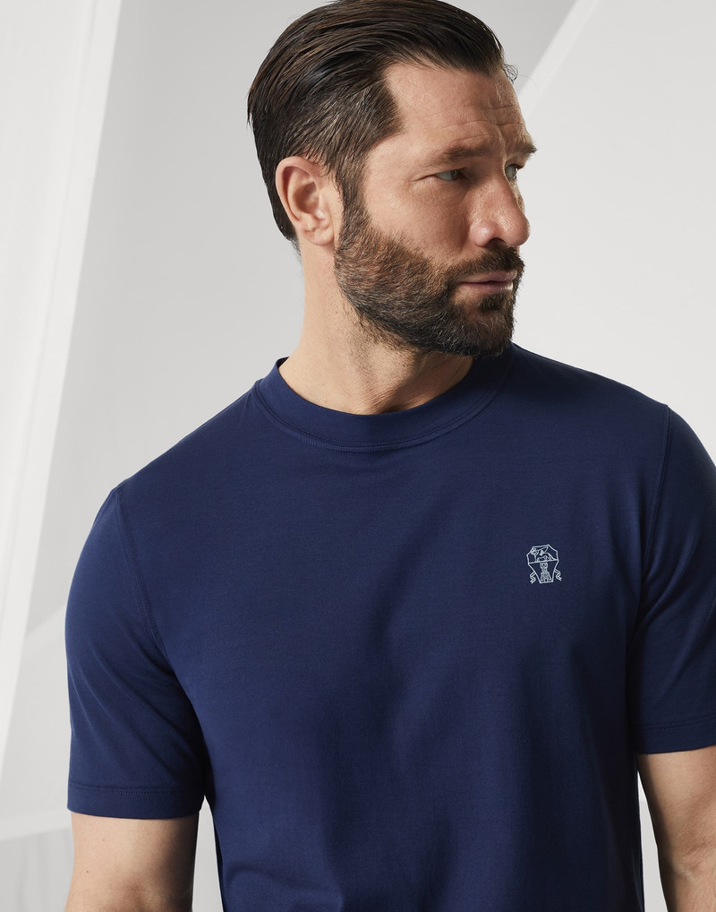 Cotton jersey crew neck T-shirt with logo 3