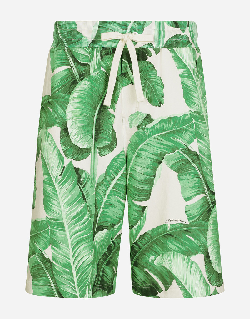 Banana-tree-print jogging shorts 1