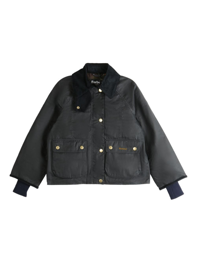 Beadnell corduroy-collar cropped jacket 1