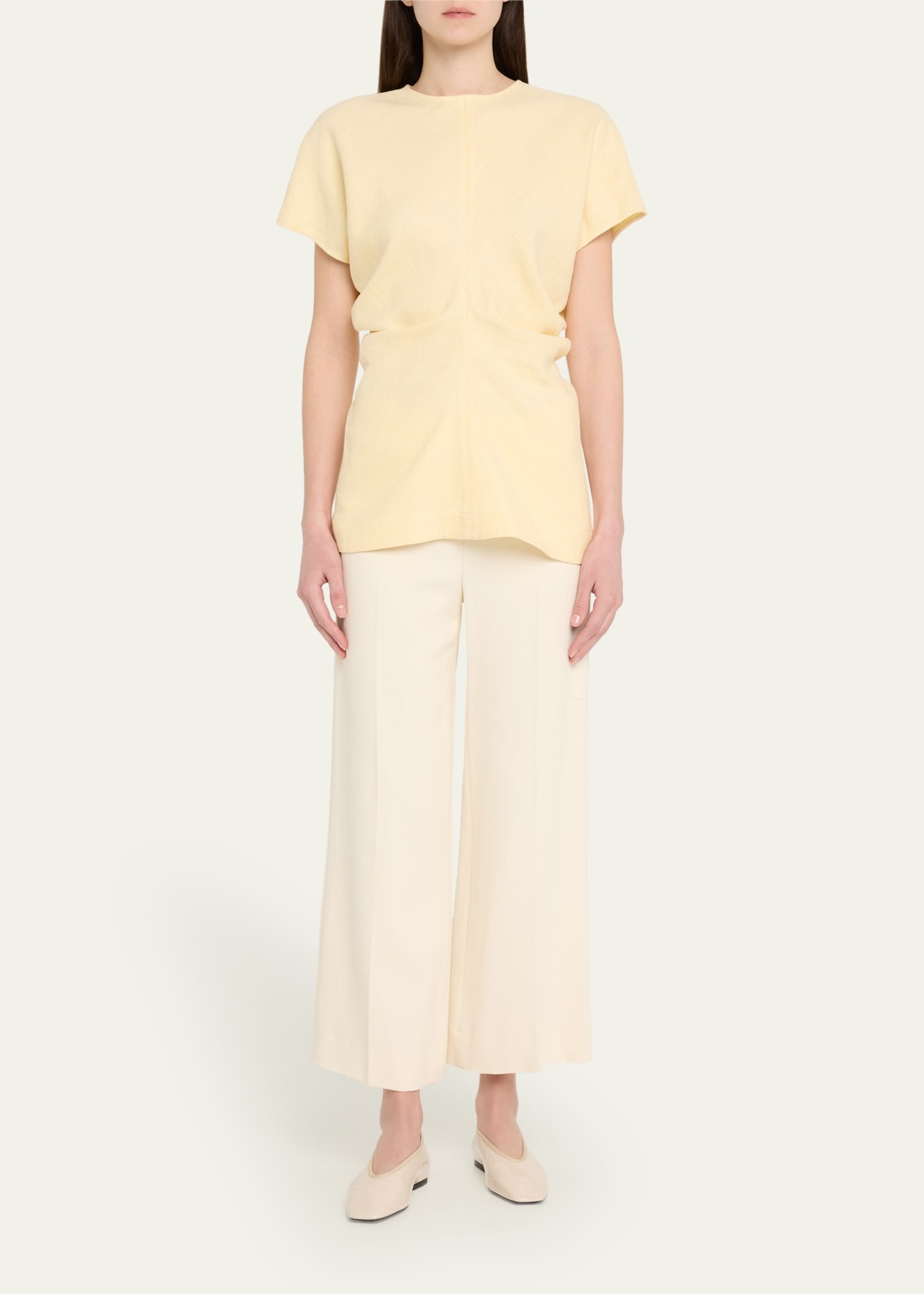 Slouch Waist Short-Sleeve Top - 2