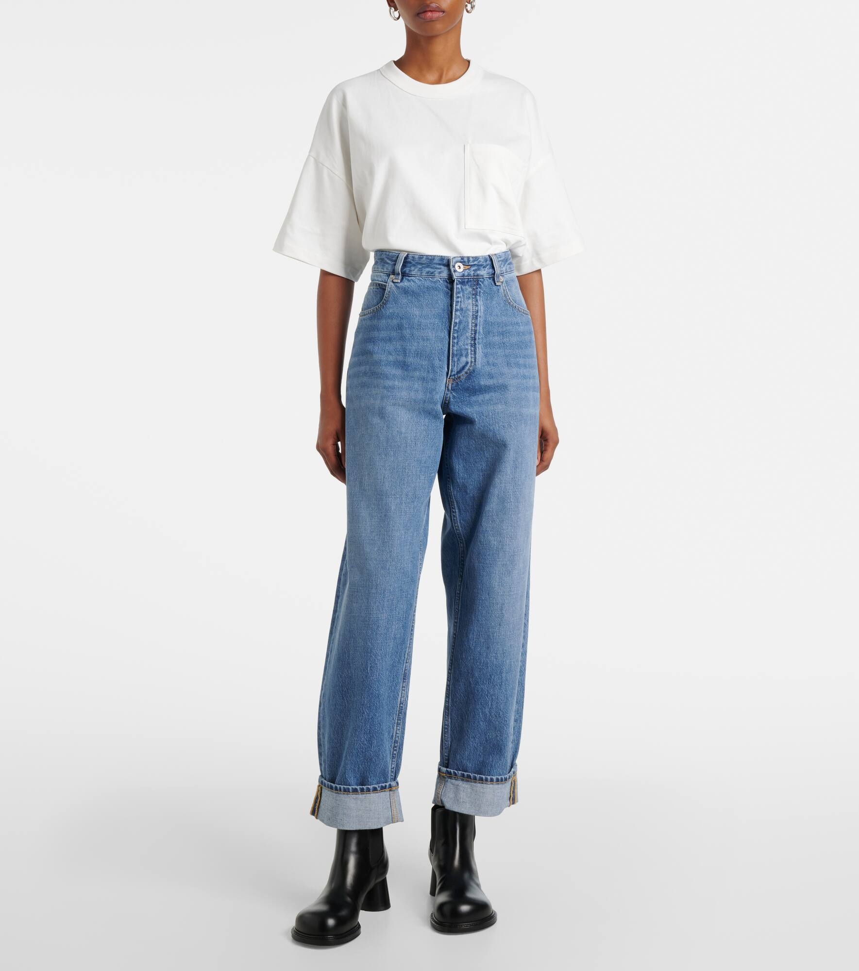Mid-rise tapered jeans - 7