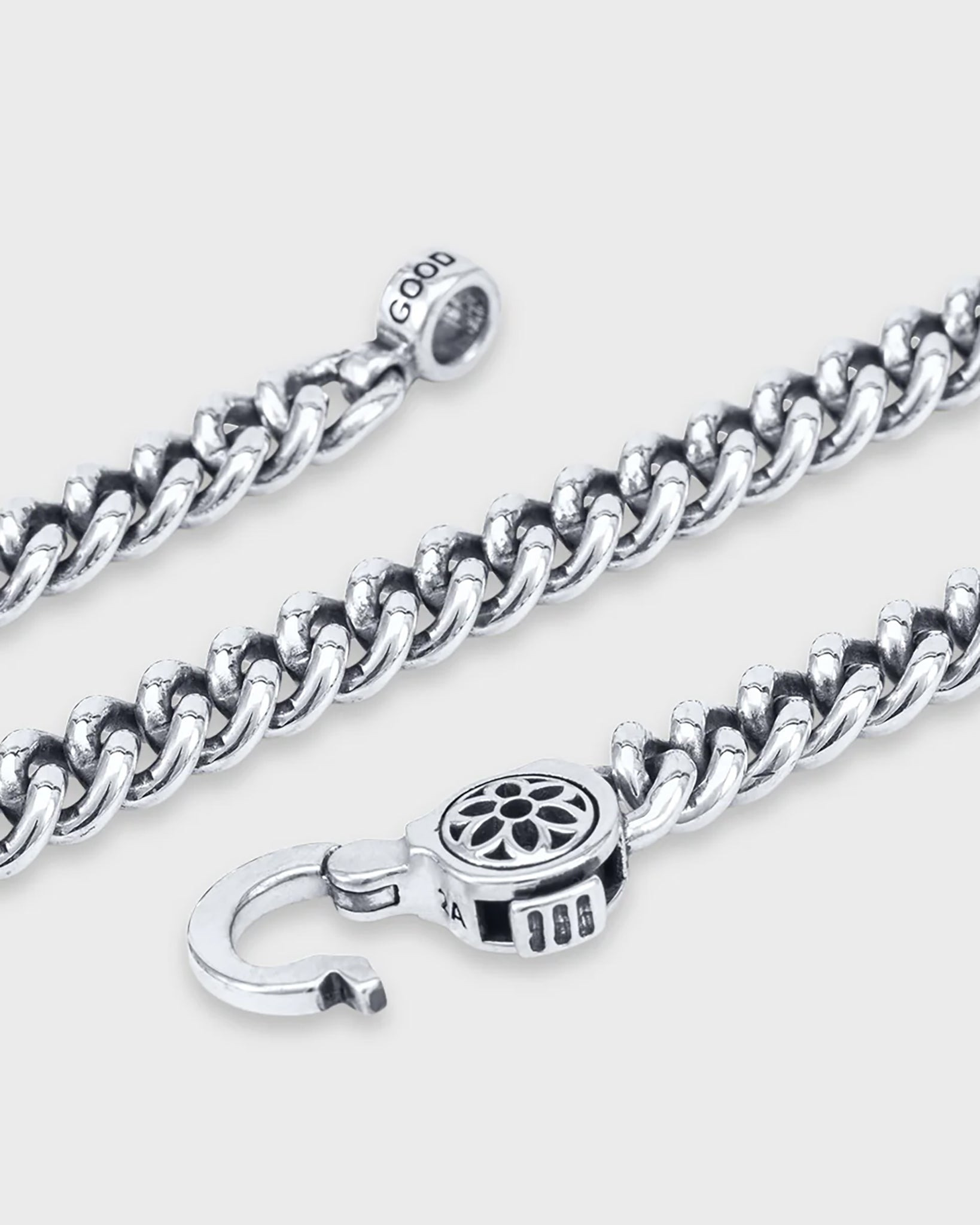 CS-CURBA24 GOOD ART HLYWD Curb Chain Necklace Link Size A at 24" - Sterling Silver - 3