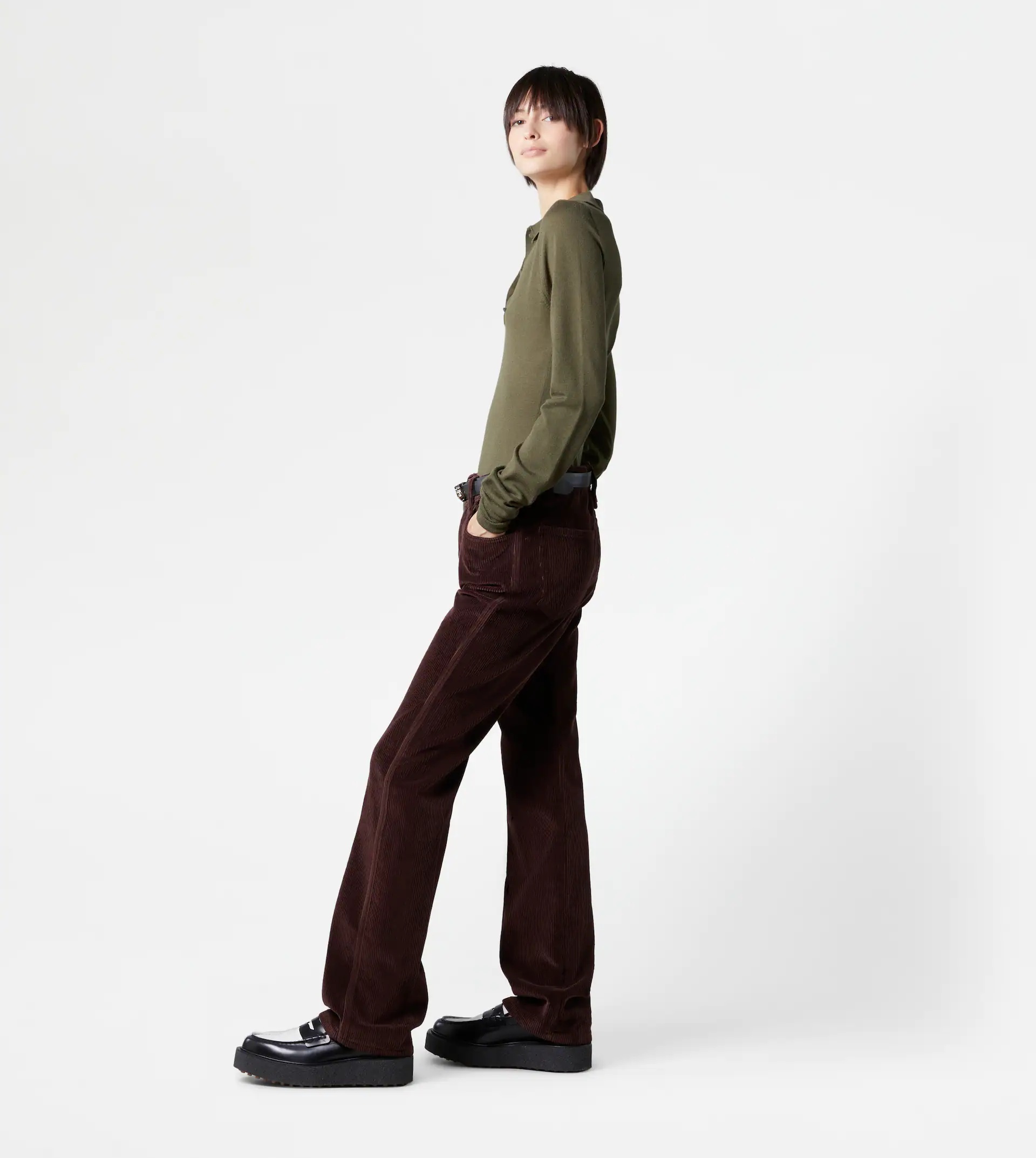 KNITTED BODYSUIT - BROWN - 4