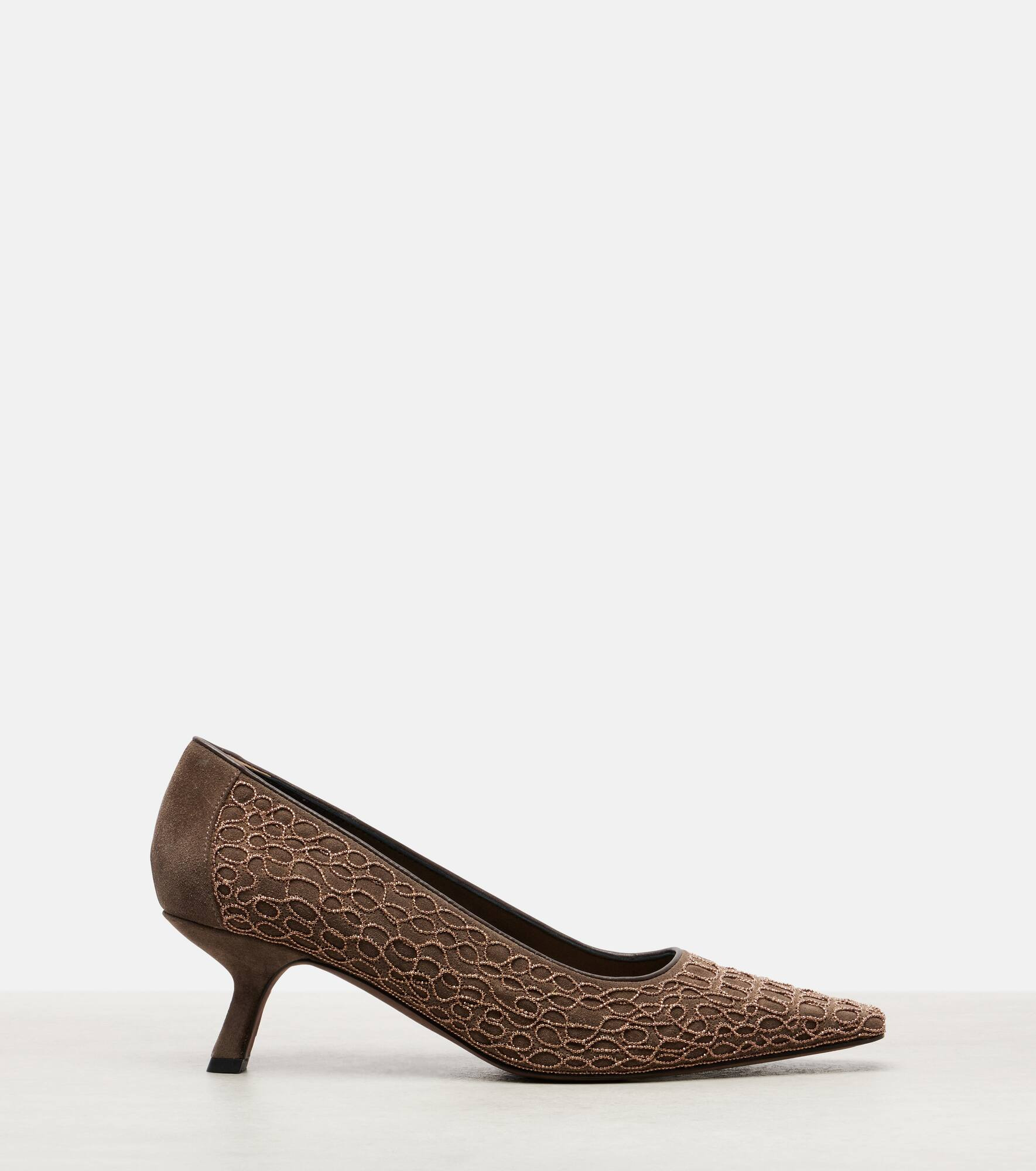 Embellished suede pumps - 4