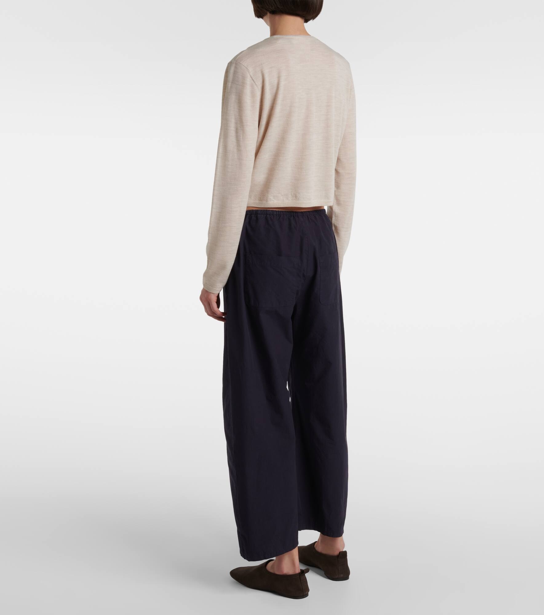 Kyoto cotton wide-leg pants - 3
