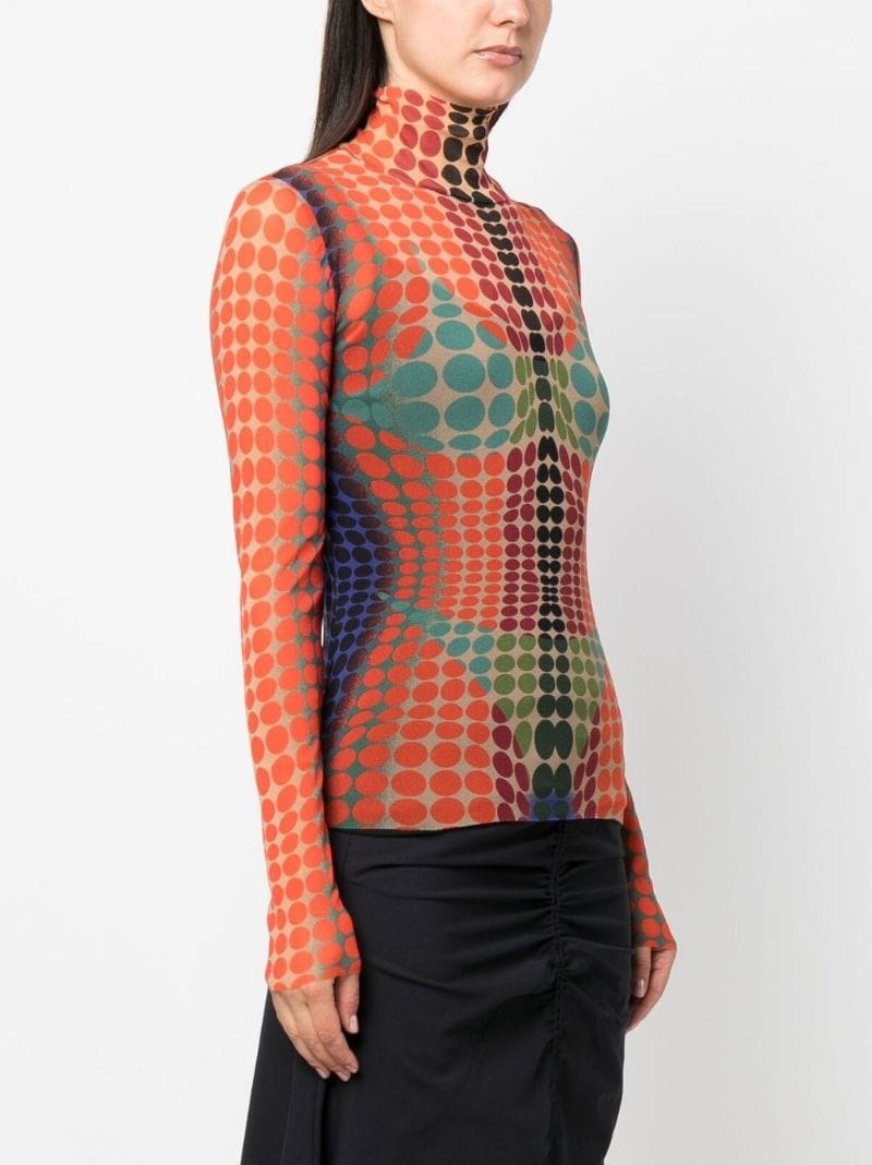 The Orange dot-print top - 6