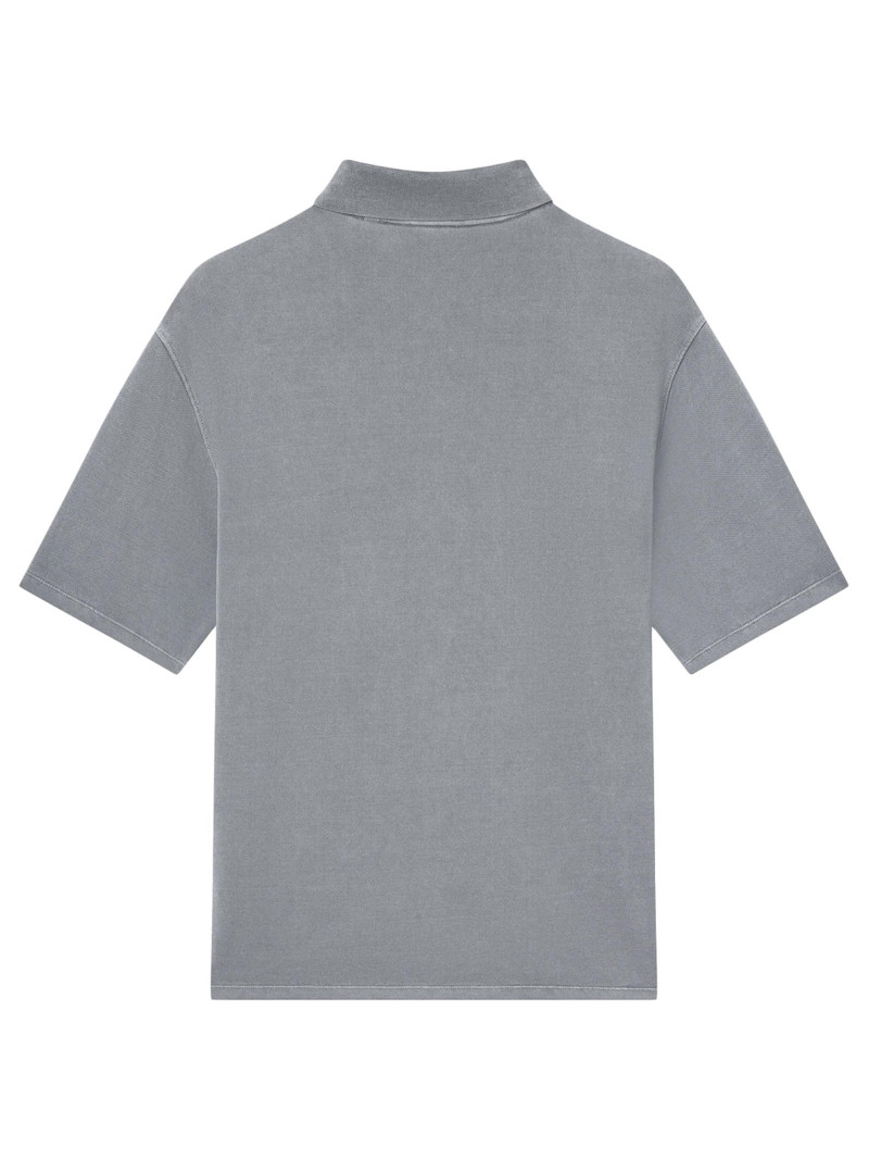 Men's Washed Light Pique Polo Shirt - Antique Modern Grey 3
