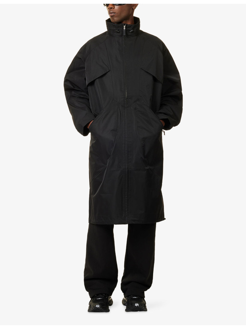 entire studios Mock-Neck Woven Rain Coat outlook