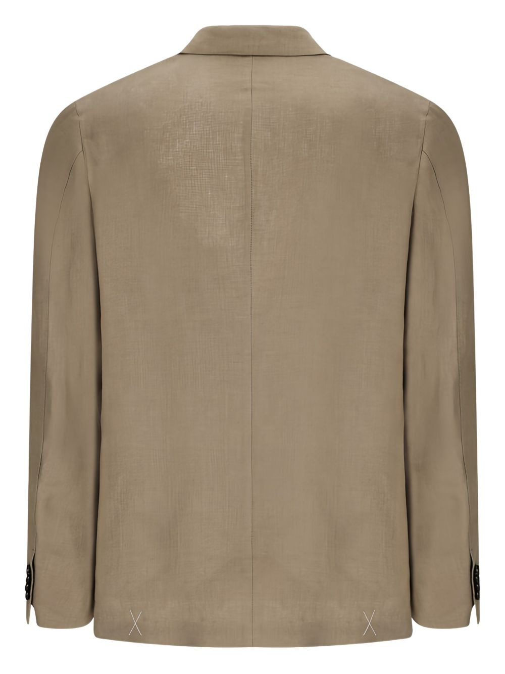 single-breasted linen jacket - 2
