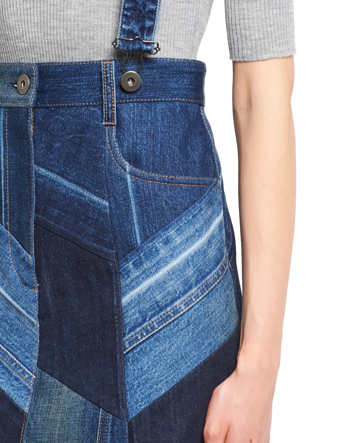 Denim overall skirt - 5