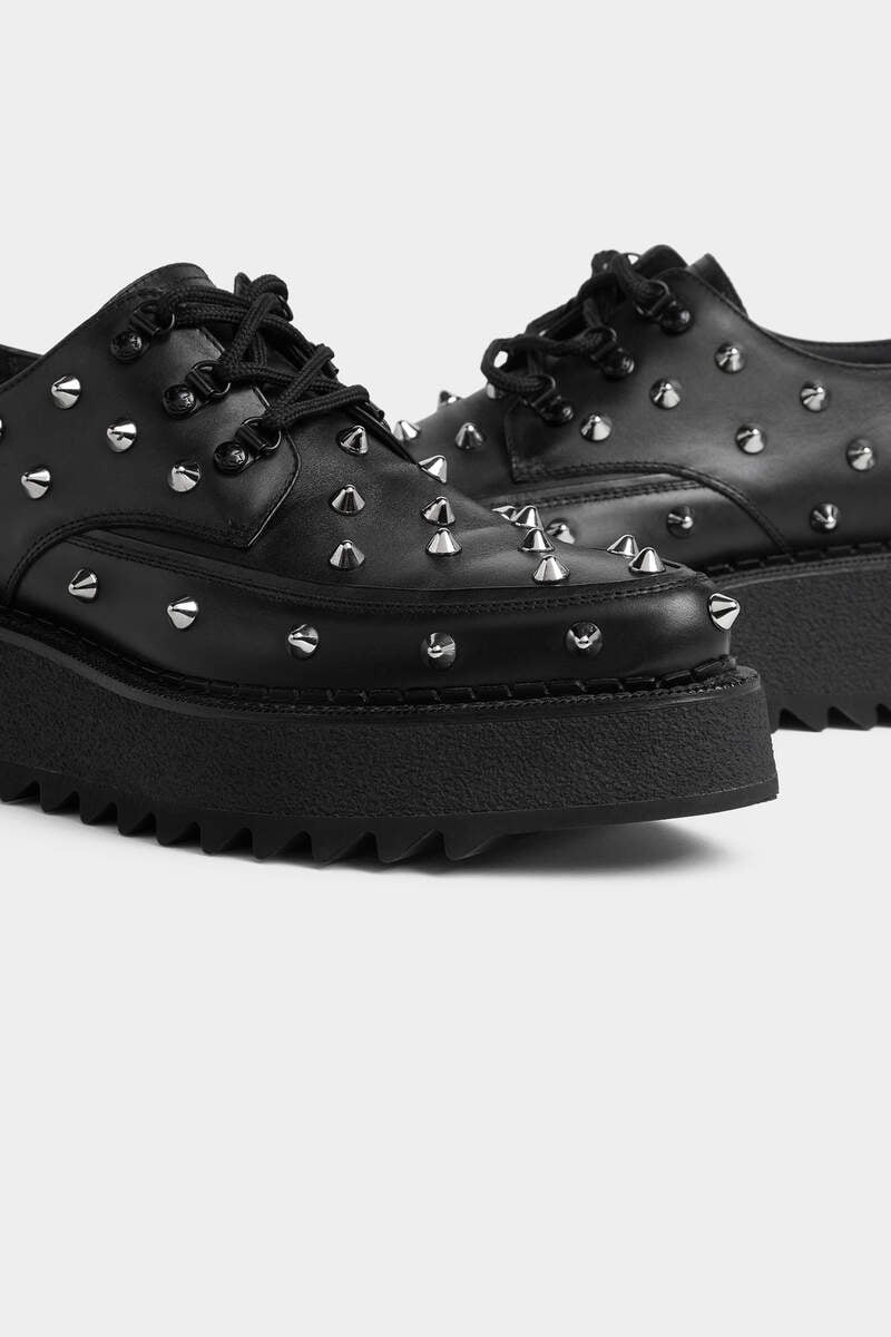 ALLOVER STUDS DERBY SHOES - 4