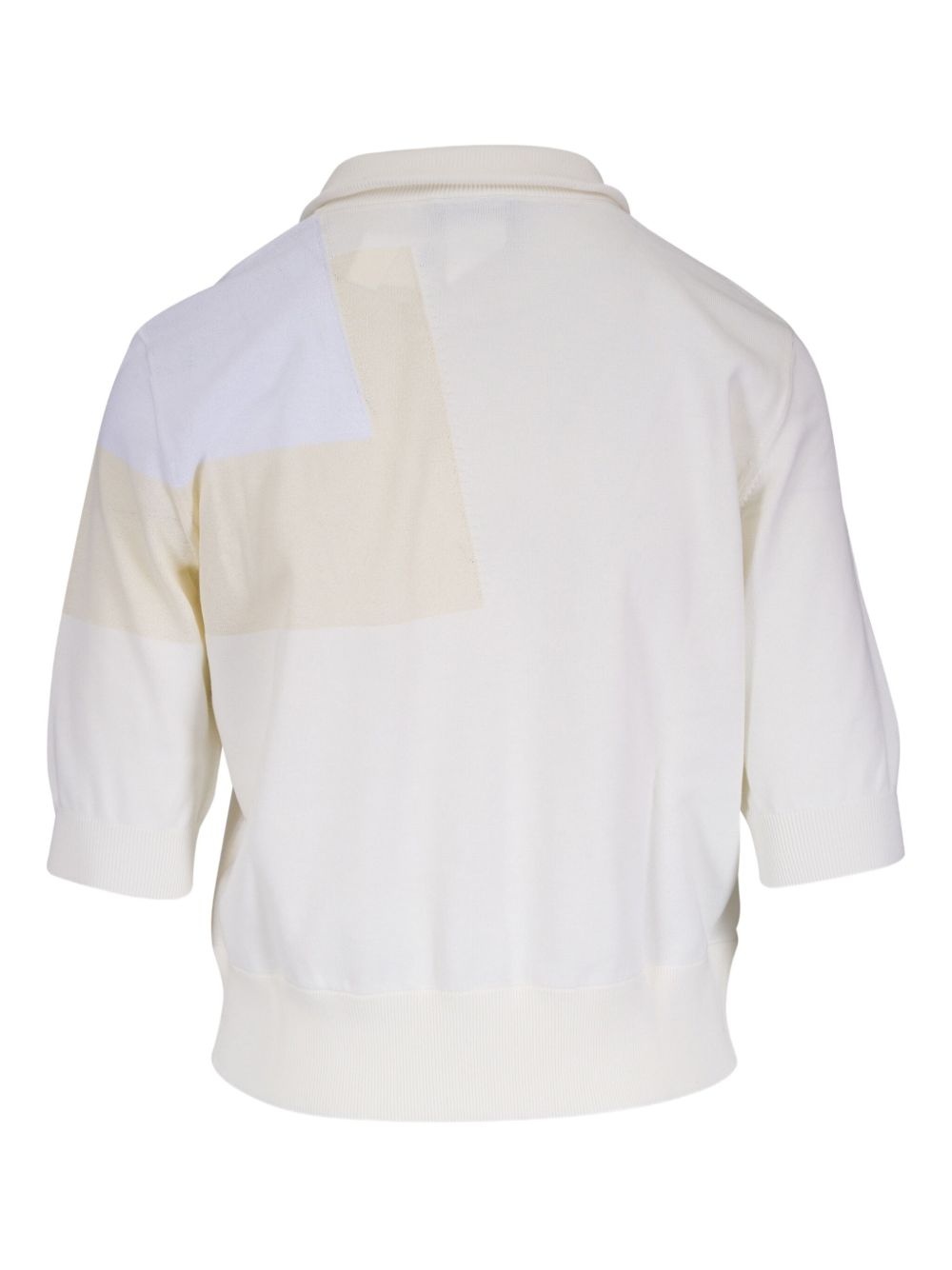 trapezoid jacquard cardigan - 2
