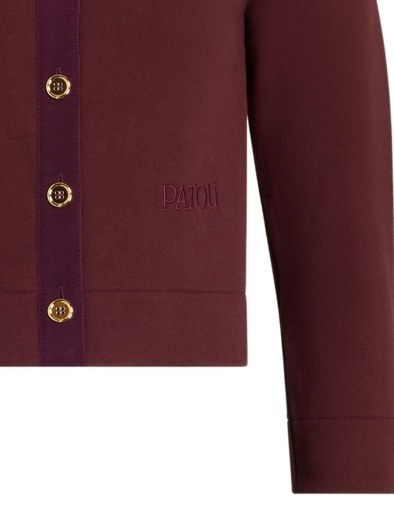 PATOU button-embellished organic cotton cardigan outlook