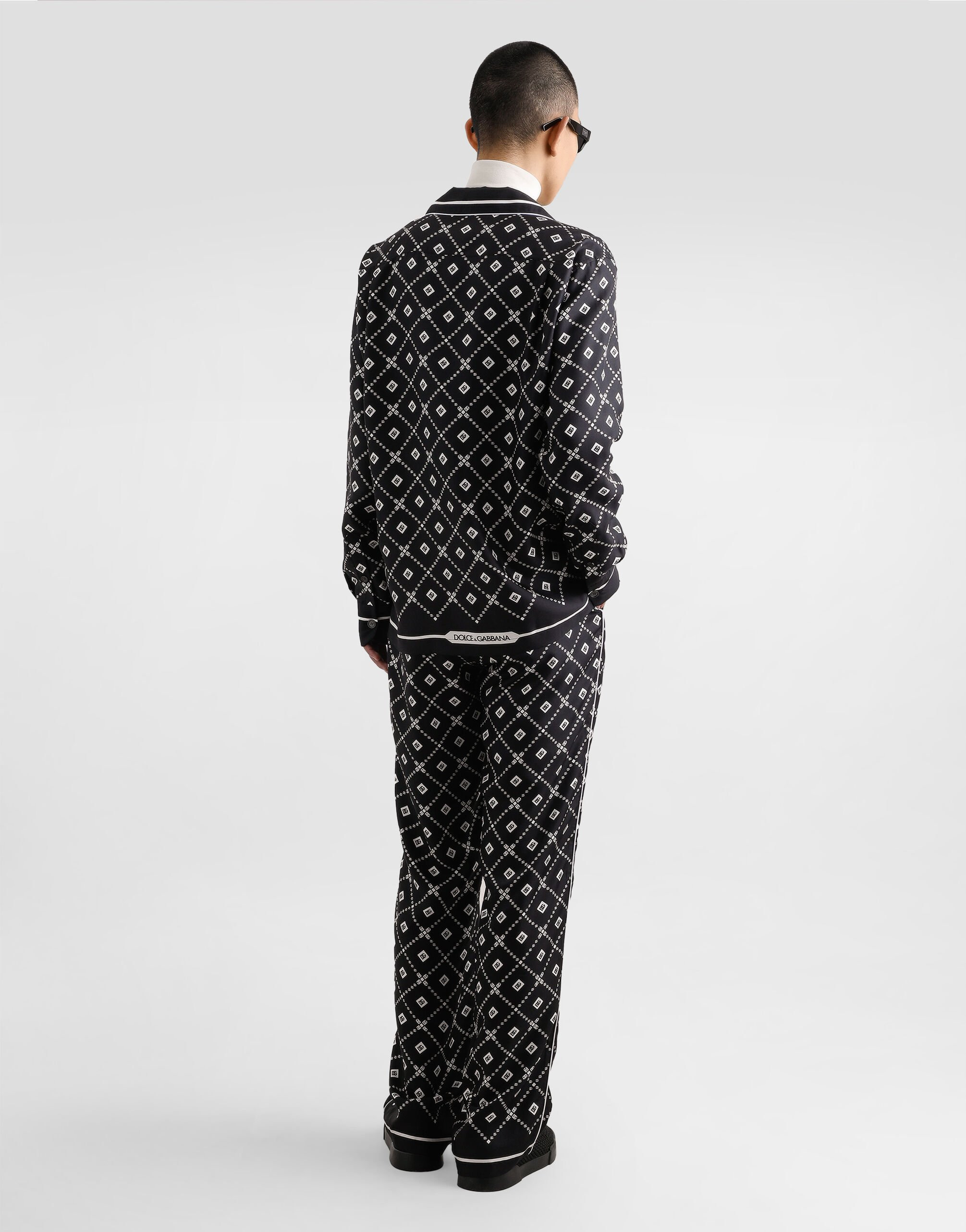 Printed twill trousers - 3