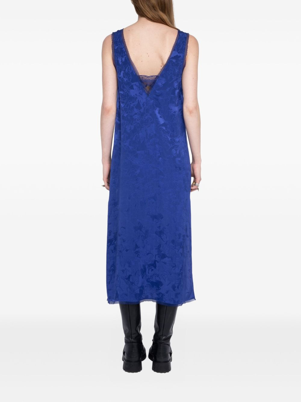 lace-trim midi dress - 4