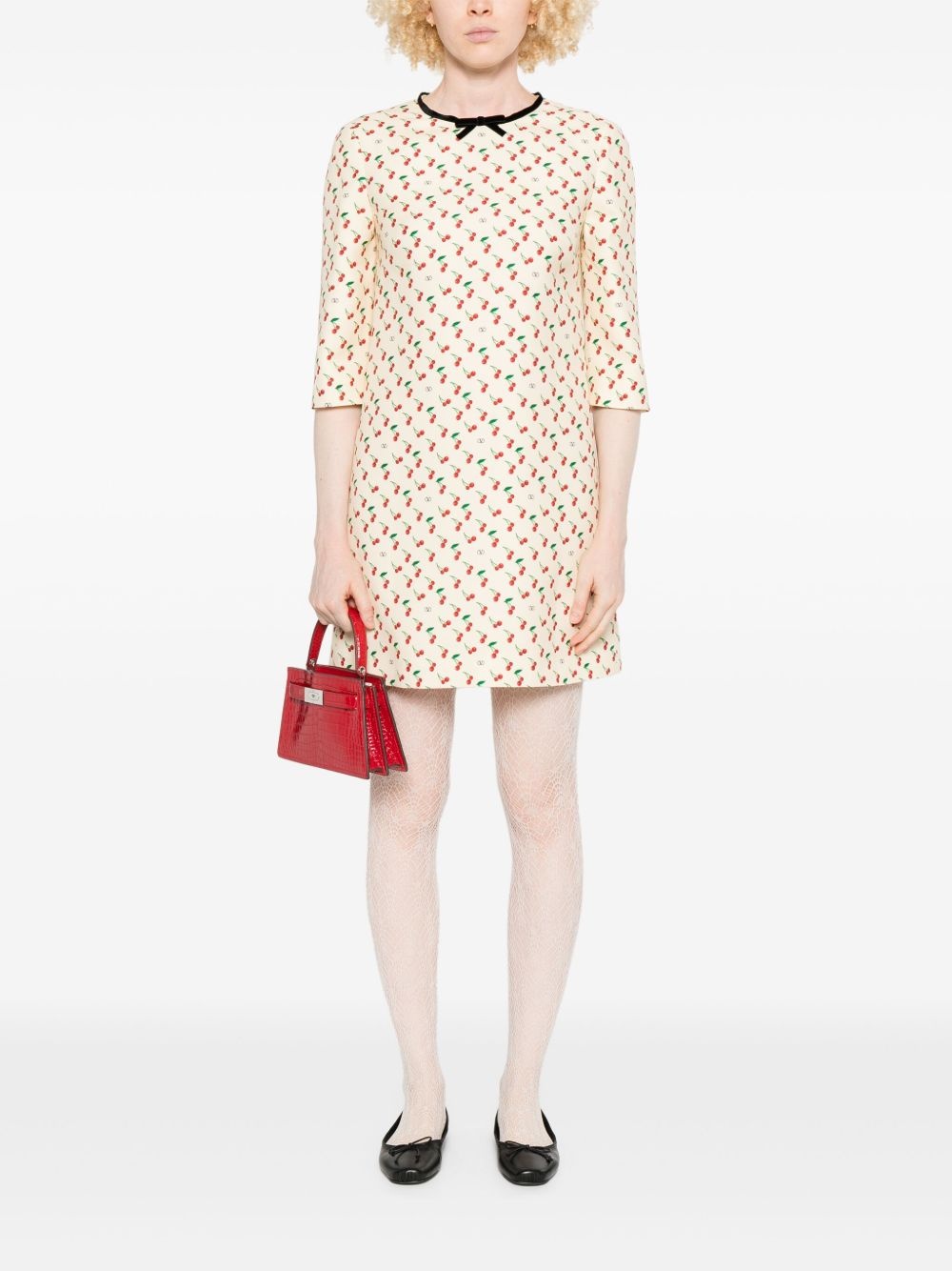 cherry-motif dress - 2