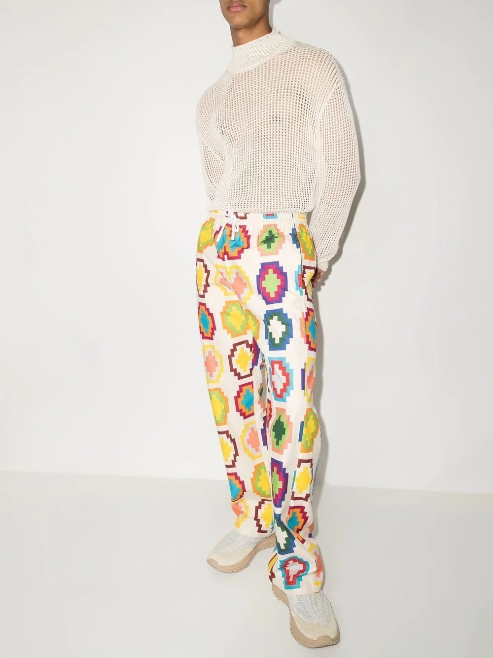 Cross-print track pants - 2