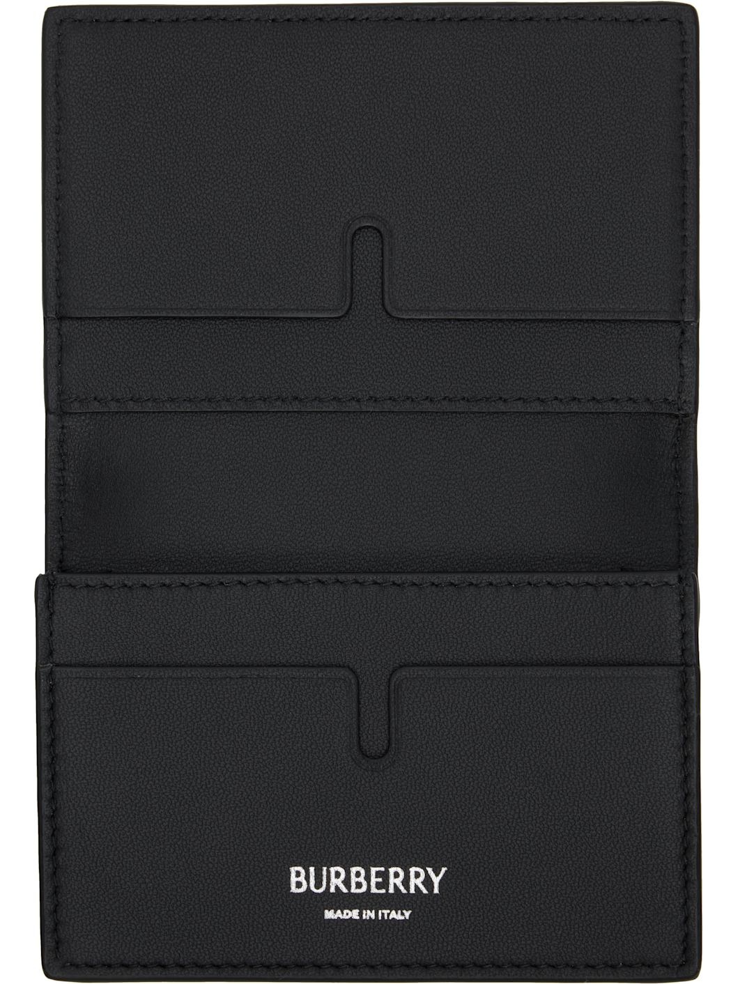 Navy Check Folding Card Holder - 3