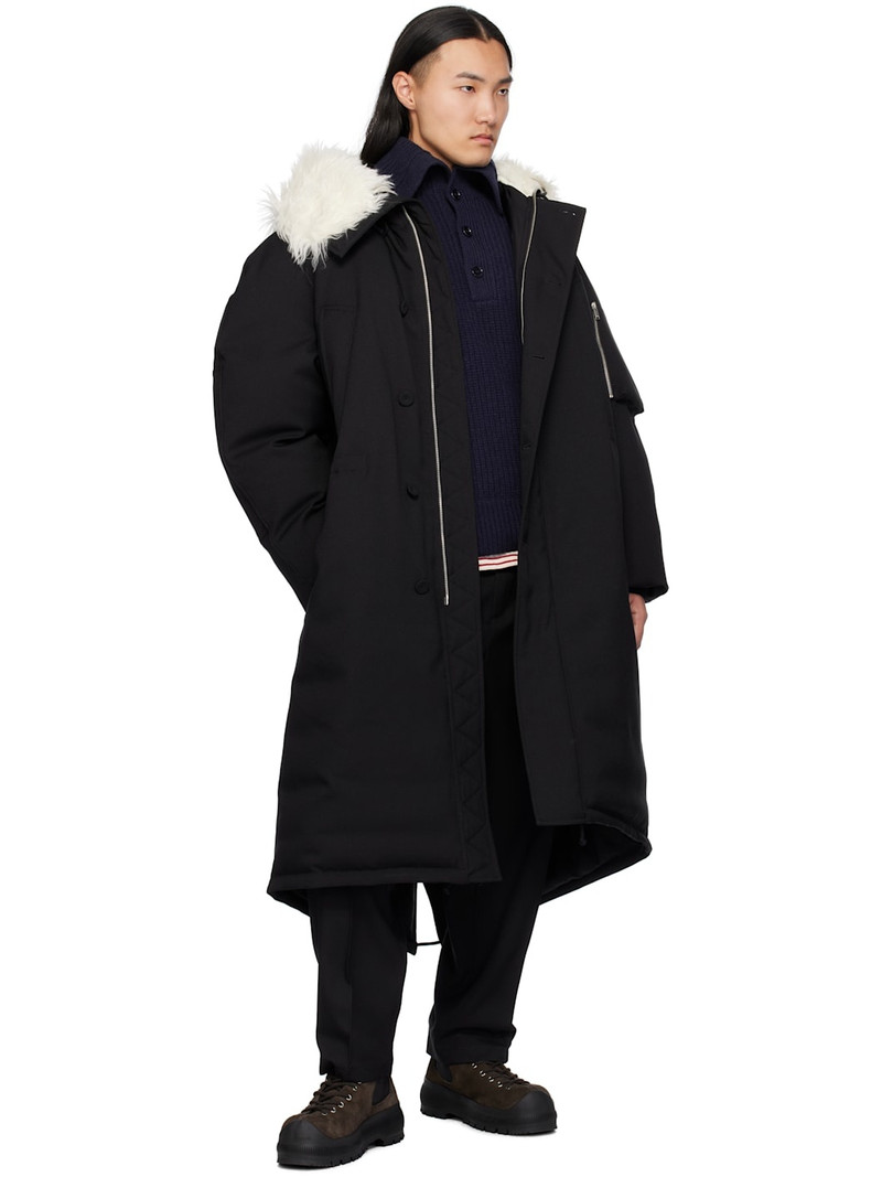 Jil Sander Black Hooded Down Coat outlook