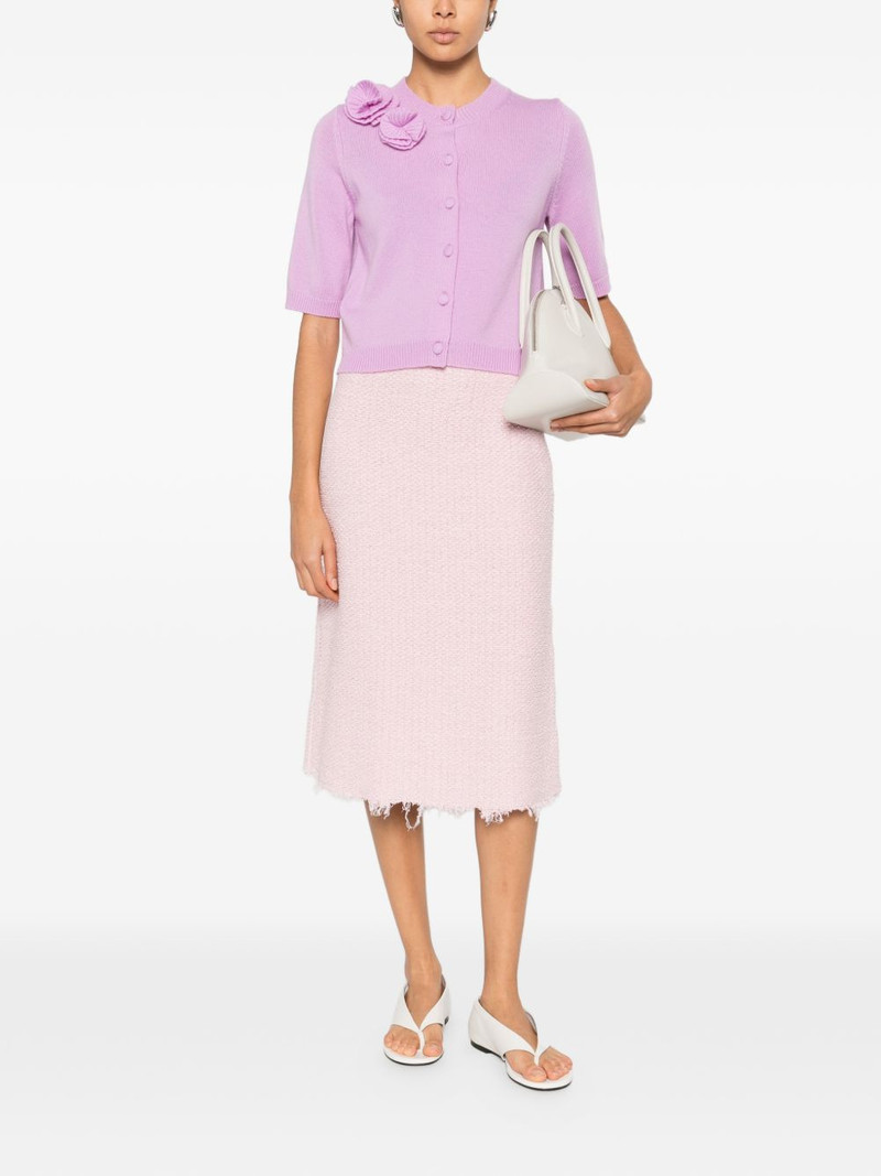 Allude flower-embellishment button-fastening cardigan outlook