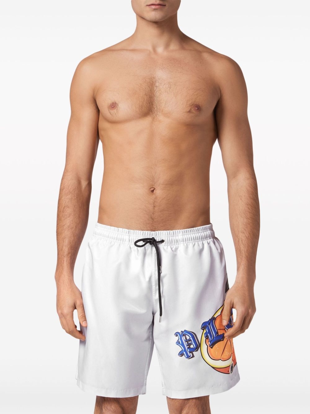 logo-print swim shorts - 3