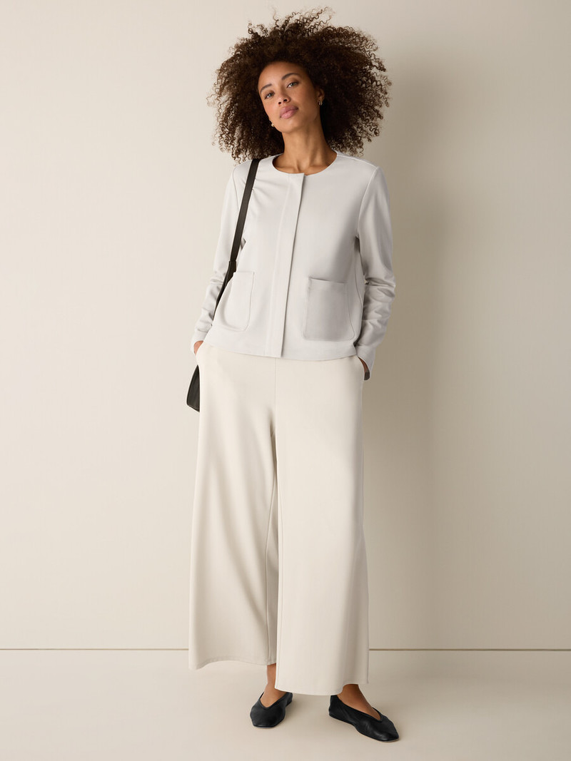 EILEEN FISHER Washable Flex Ponte Round Neck Jacket outlook