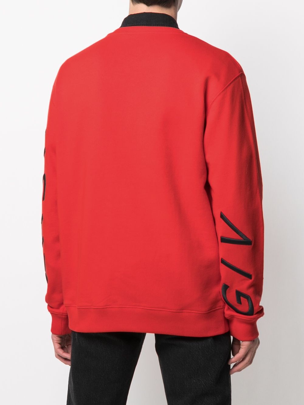 embroidered-logo long-sleeve jumper - 4