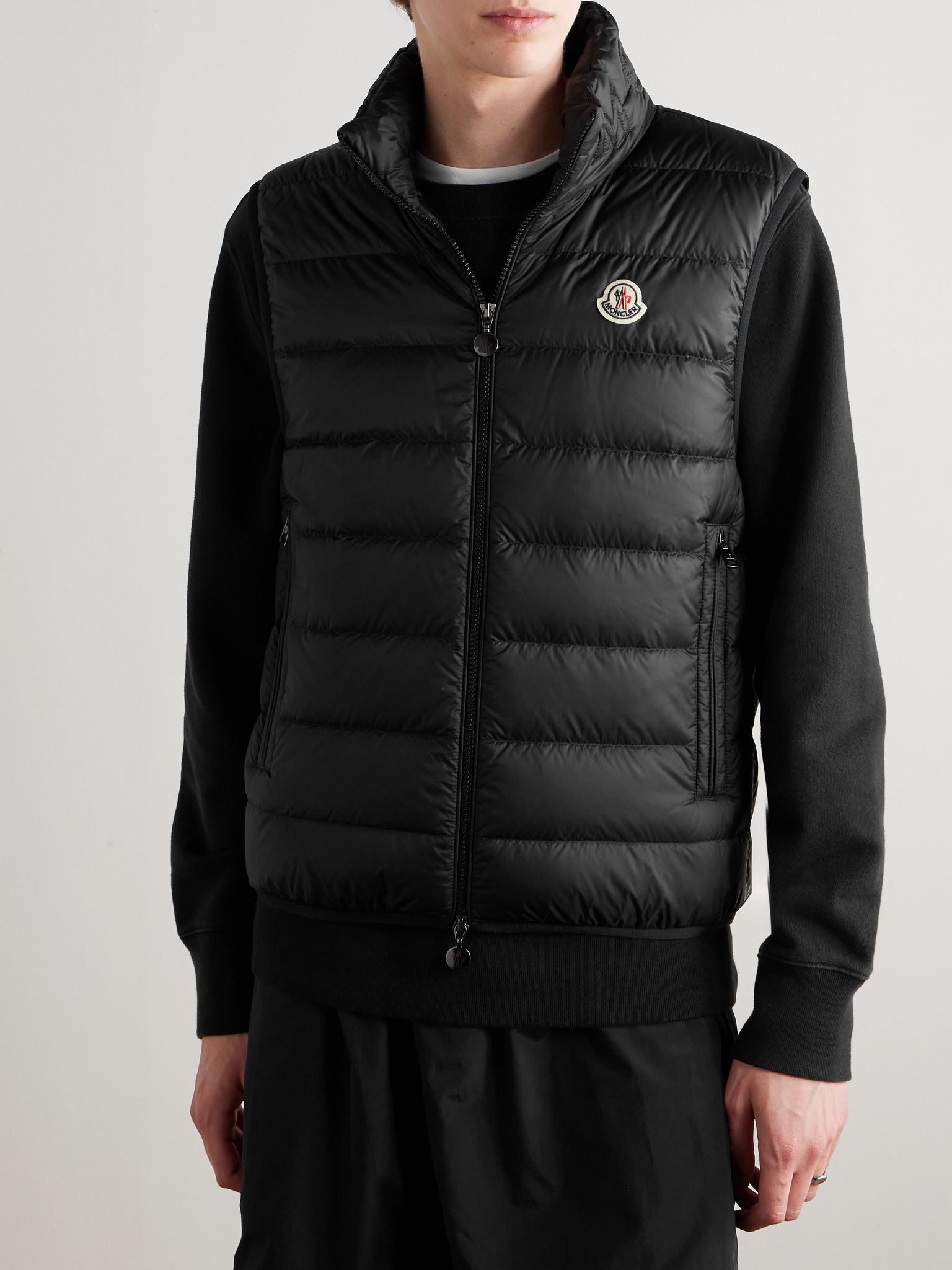 Rocoque Logo-Appliquéd Quilted Shell Down Gilet Black - 3