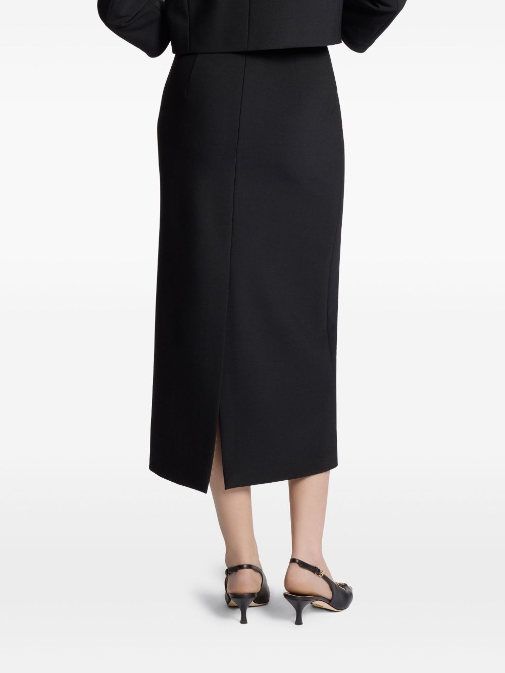 bow-detail midi skirt - 3