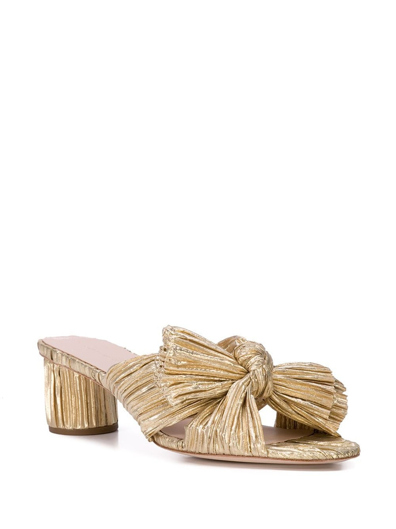 LOEFFLER RANDALL Emilia pleated knot mules outlook