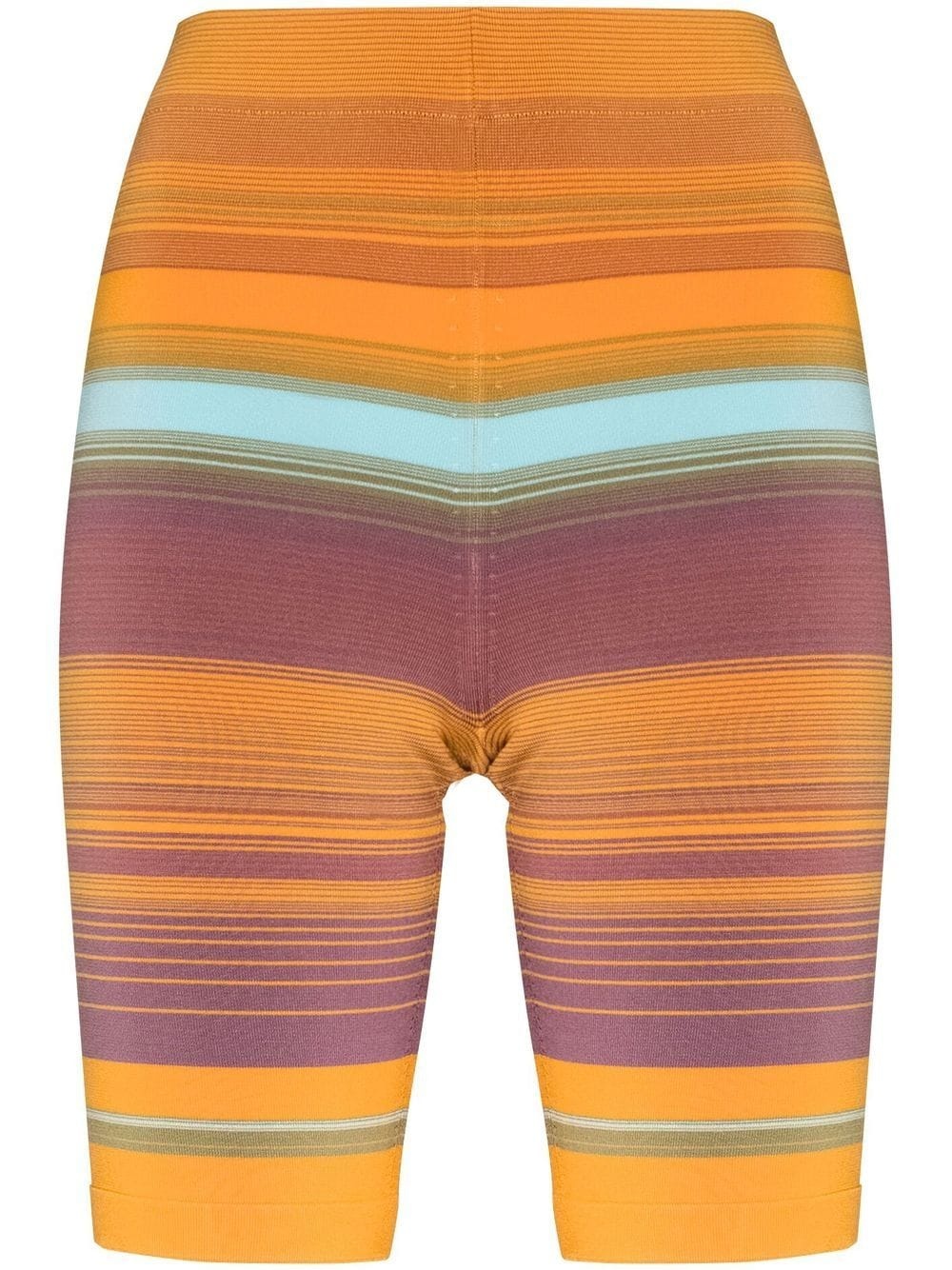 striped knitted sport shorts - 1