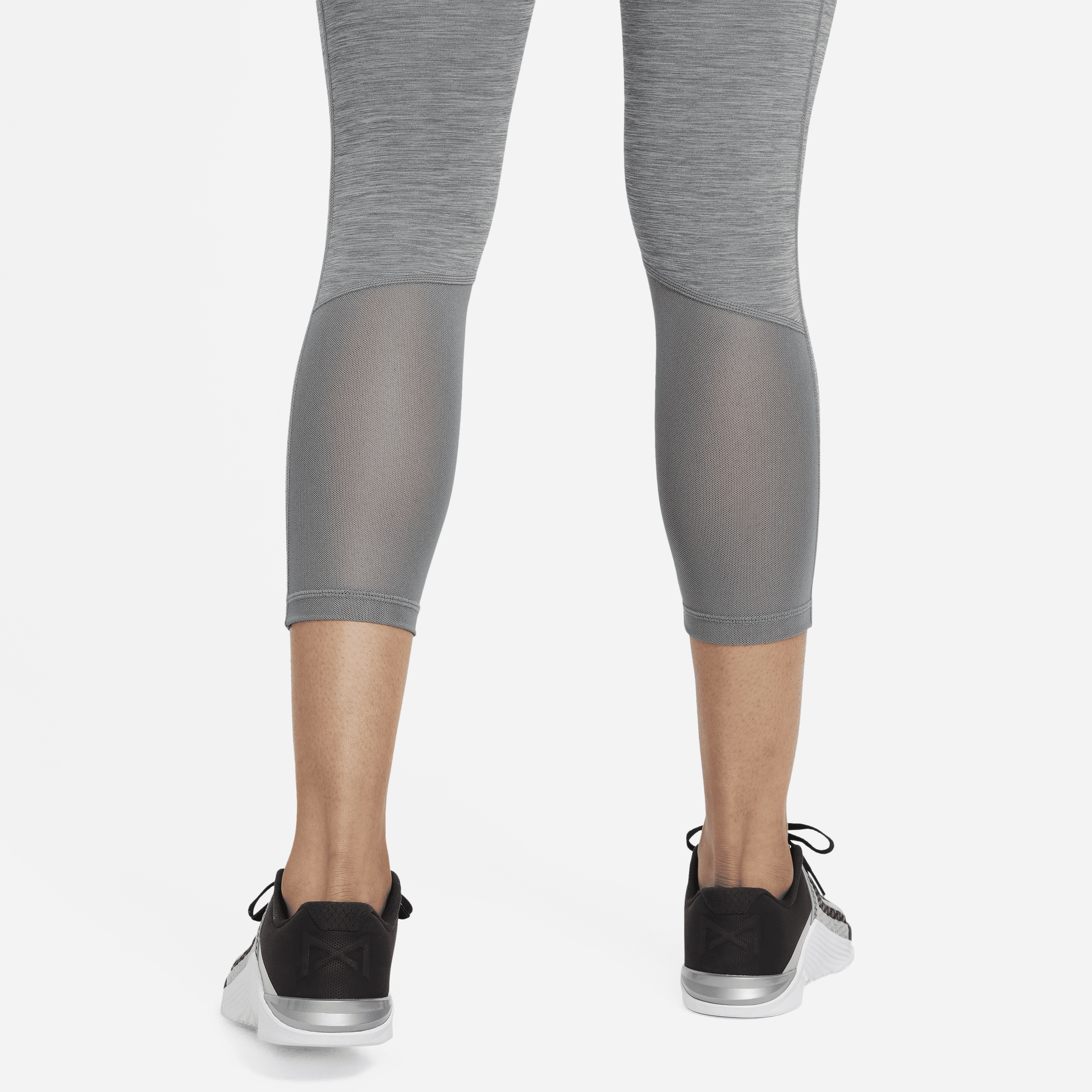Women's Nike Pro Mid-Rise Crop Mesh Panel Leggings - 7