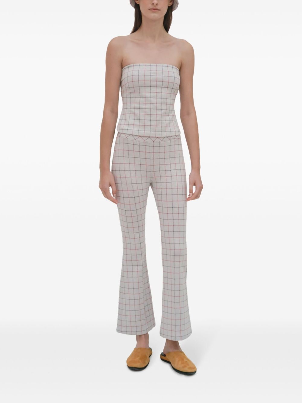 check-pattern trousers - 2