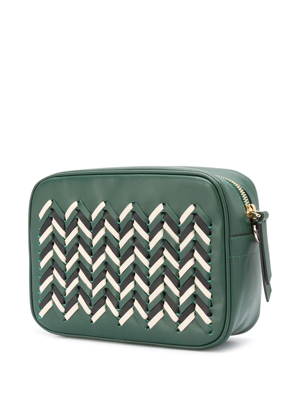 woven zigzag cross body bag - 3