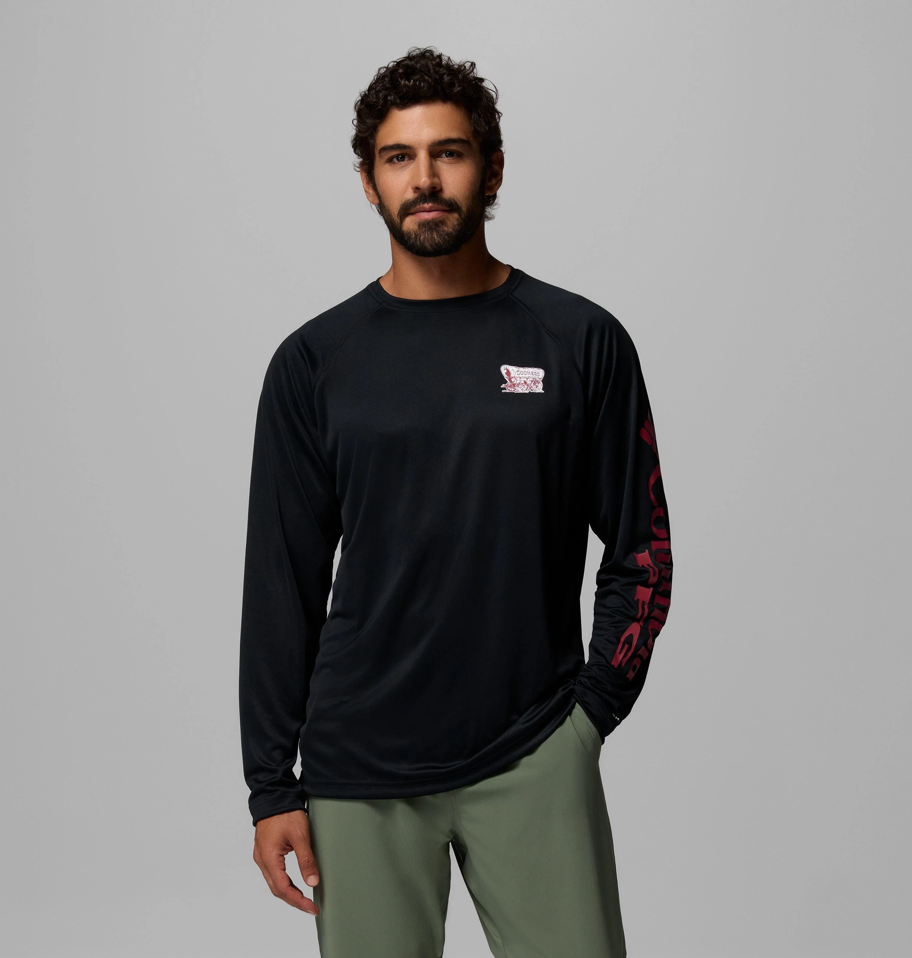 Men's Collegiate PFG Terminal Tackle Long Sleeve Shirt - Oklahoma - 1