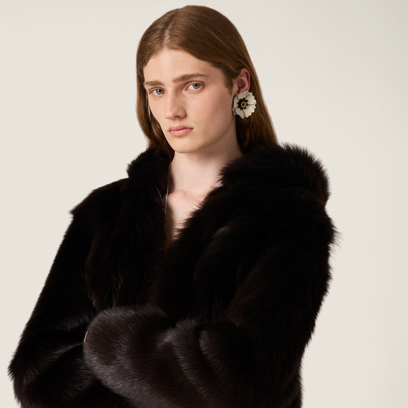 Shearling hoodie jacket 4