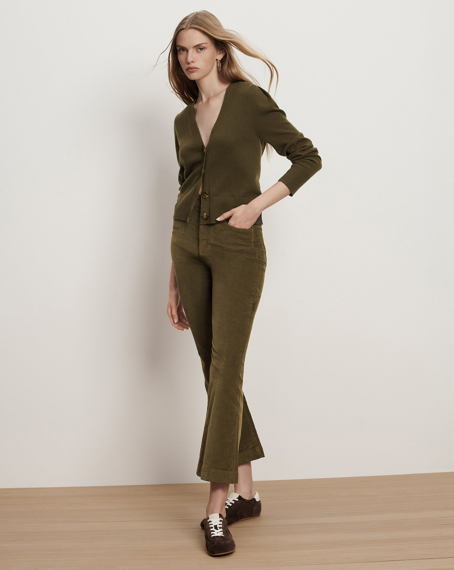 CARSON CORDUROY KICK-FLARE PANT - 3