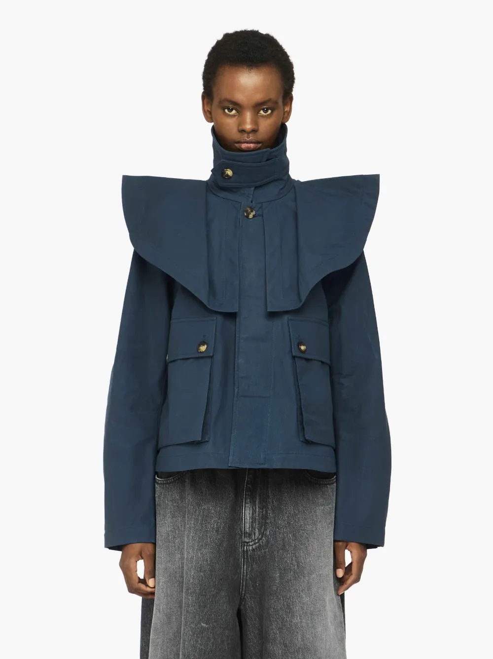 OVERSIZED COLLAR TRENCH JACKET - 2