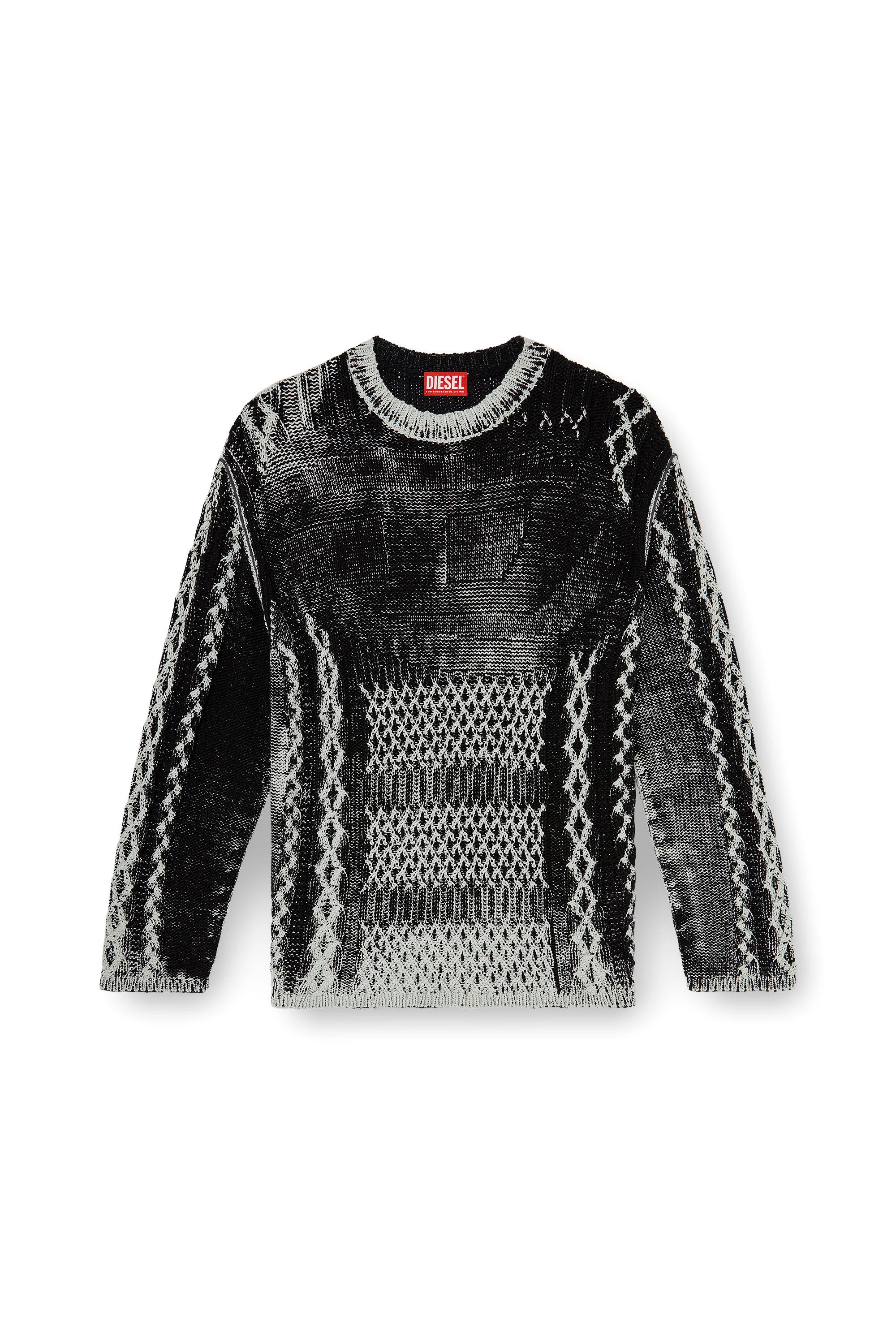 TREATED CABLE-KNIT JUMPER - 1