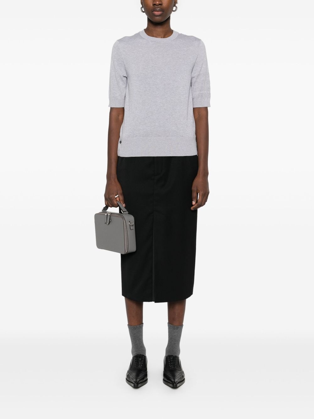 4-Bar pointelle T-skirt - 2